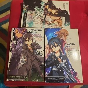 3 Books Sword Art Online Progressive 001 & 002 Reki Kawahara + Aincrad 001